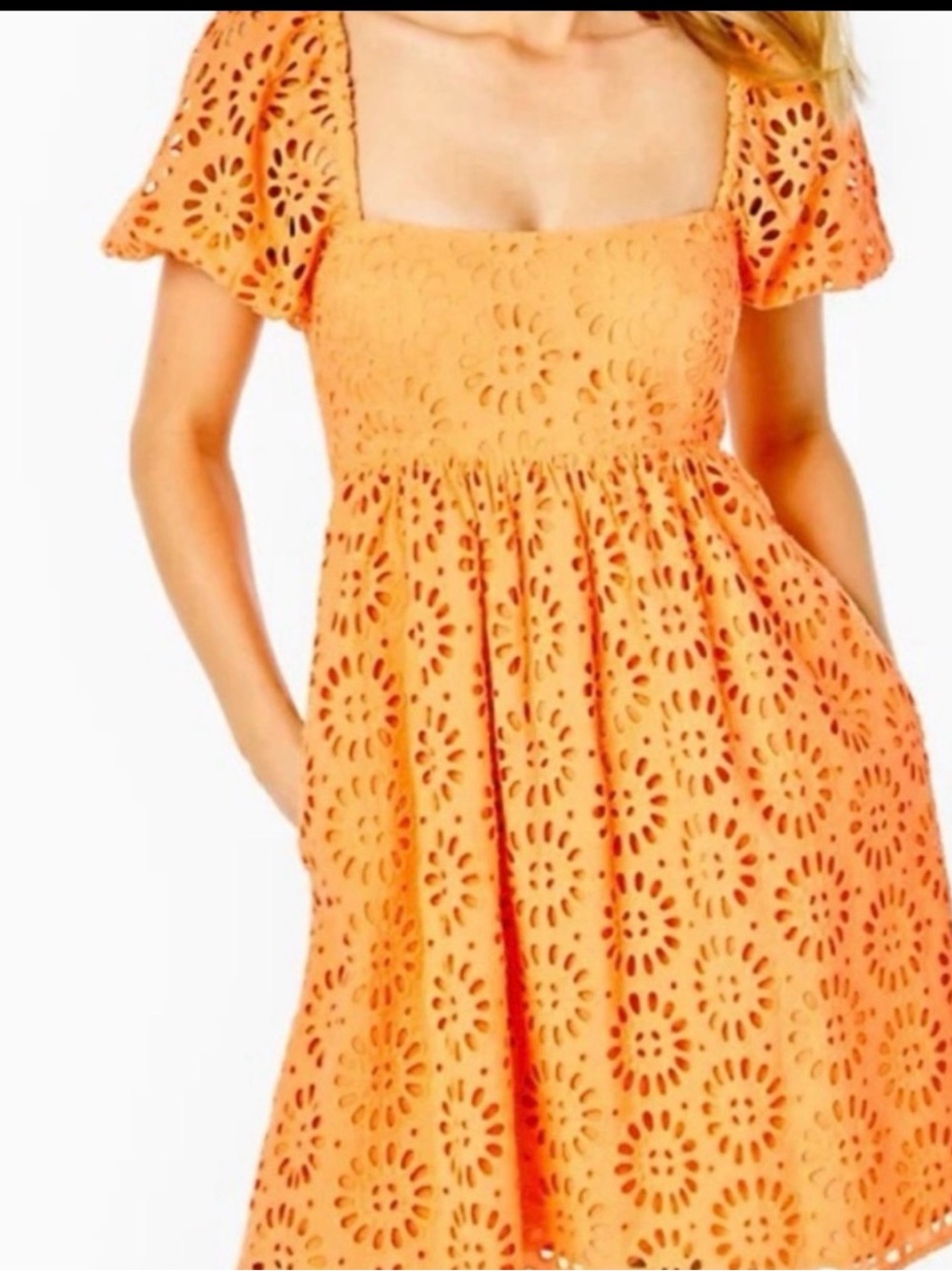 Lilly Pulitzer Orange Eyelet Dress